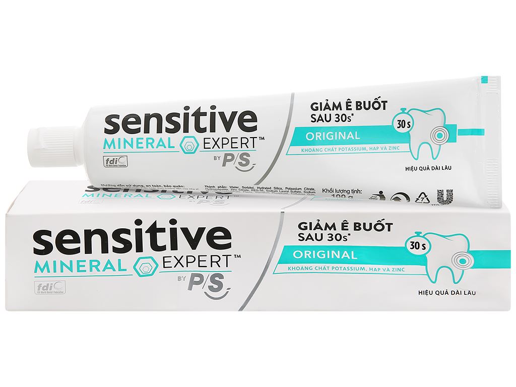 Kem đánh răng P/S Sensitive Orginal dịu cơn ê buốt sau 30s 100g 0