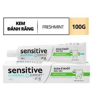 Kem đánh răng P/S Sensitive Fresh Mint dịu cơn ê buốt sau 30s cho hơi thở thơm mát 100g