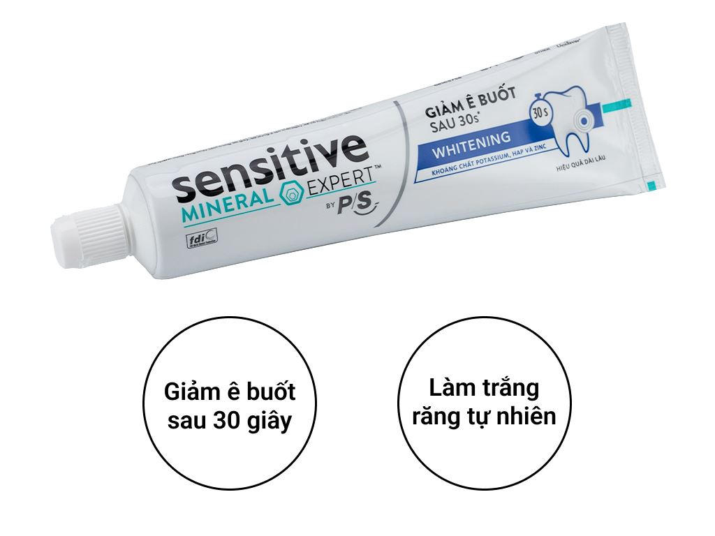 Kem đánh răng P/S Mineral Expert cho răng nhạy cảm giúp trắng răng làm dịu cơn ê buốt 100g 2