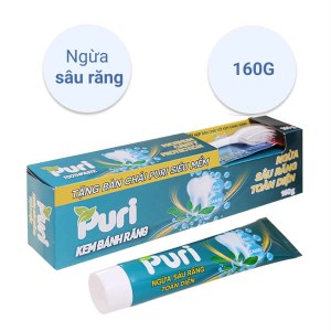 Bộ kem đánh răng và bàn chải đánh răng Puri ngừa sâu răng toàn diện 160g
