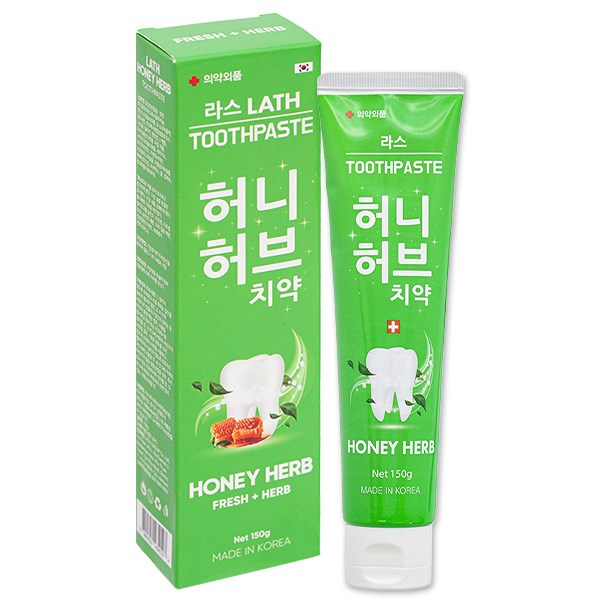 Kem đánh răng Lath Honey Herb giúp răng chắc khỏe, hơi thở thơm mát tuýp 150g