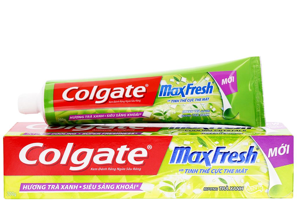 Kem đánh răng Colgate MaxFresh trà xanh cực the mát 200g giá tốt