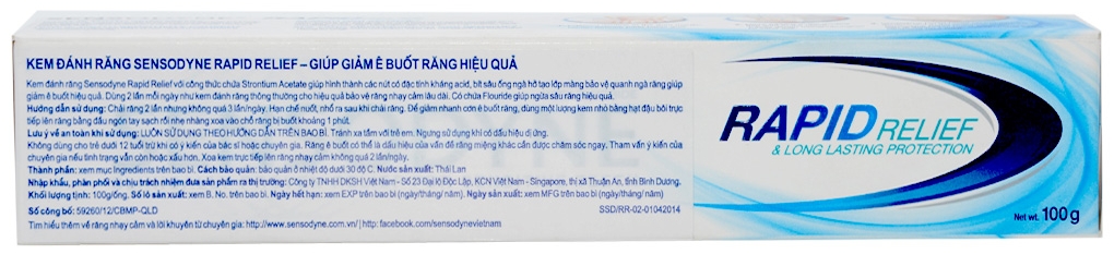 Kem đánh răng Sensodyne giảm ê buốt 100g Kem đánh răng Sensodyne giảm ê buốt 100g