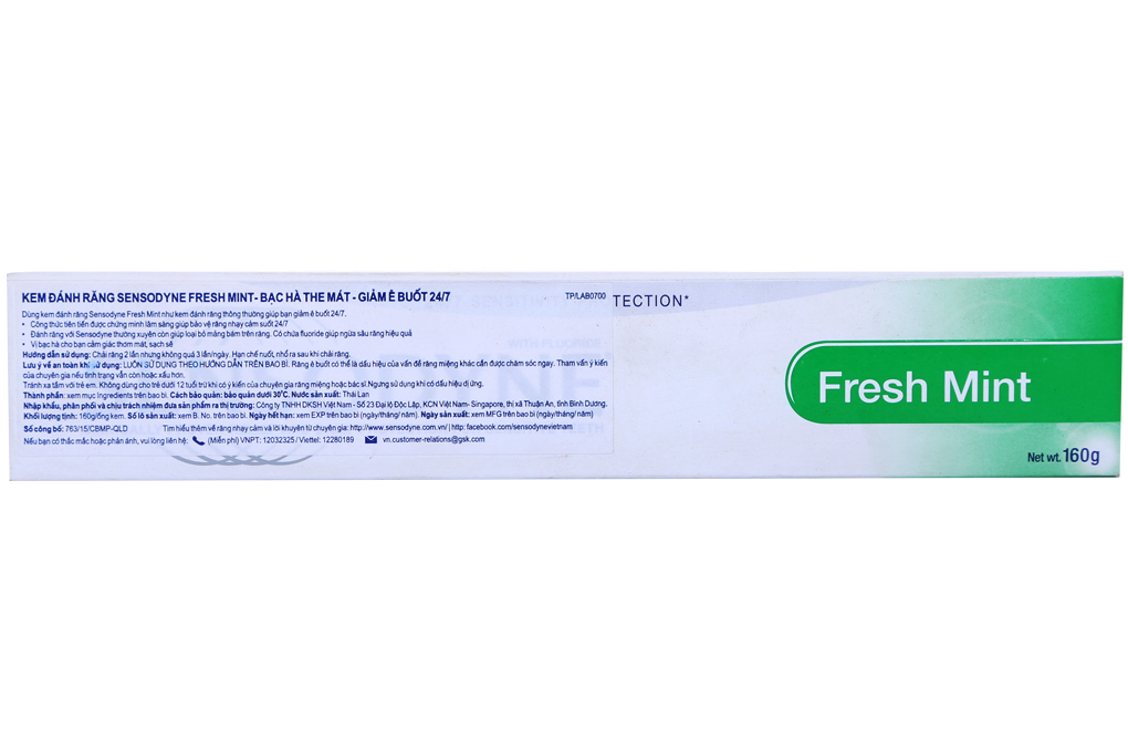 Kem đánh răng Sensodyne Fresh Mint giảm ê buốt tuýp 160g - 19