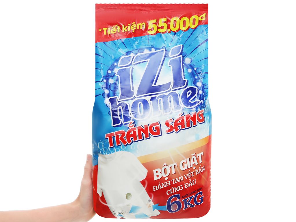 Bột giặt IZI HOME trắng sáng 6kg 7