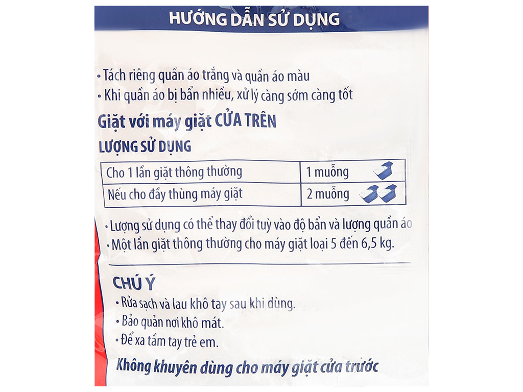 Bột giặt OMO Matic cửa trên 6kg 5