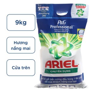 Bột giặt Ariel Sạch hoản hảo - Khử mùi hôi hương nắng mai 9kg