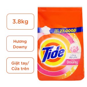 Bột giặt Tide trắng đột phá hương Downy 3.8kg