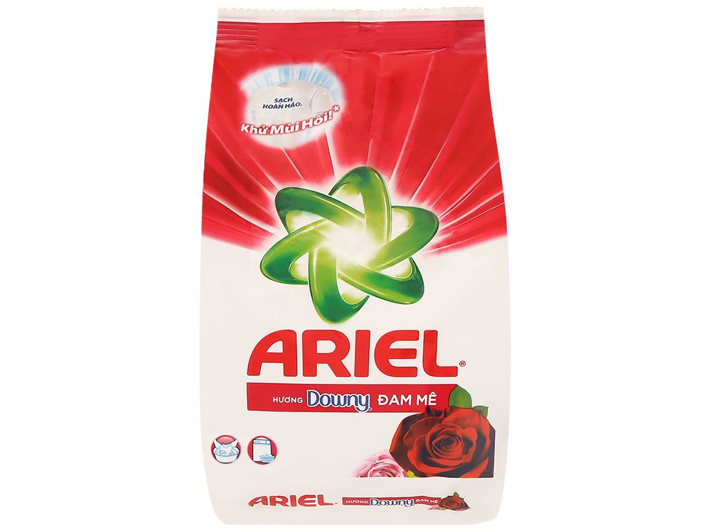 Bột giặt Ariel Sạch hoản hảo - Khử mùi hôi hương Downy đam mê 330g 1