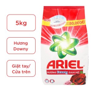 Bột giặt Ariel Sạch hoản hảo - Khử mùi hôi hương Downy đam mê 5kg
