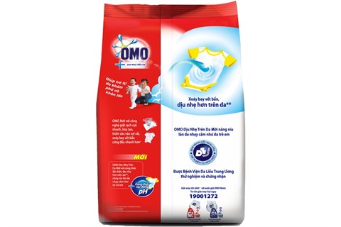 Bột giặt Omo dịu nhẹ trên da 4,1kg