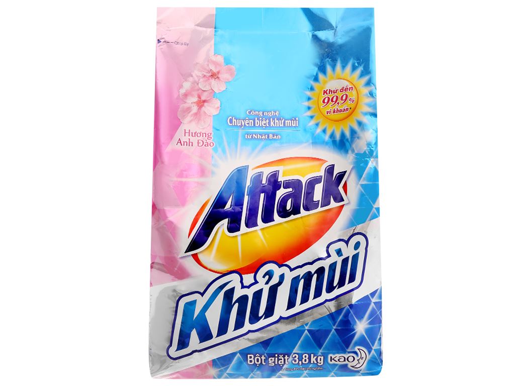 Bột giặt khử mùi Attack túi 3.8kg giá tốt tại Bách hoá XANH