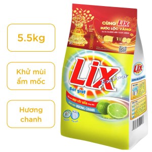 Bột giặt Lix Extra hương chanh 5.5kg
