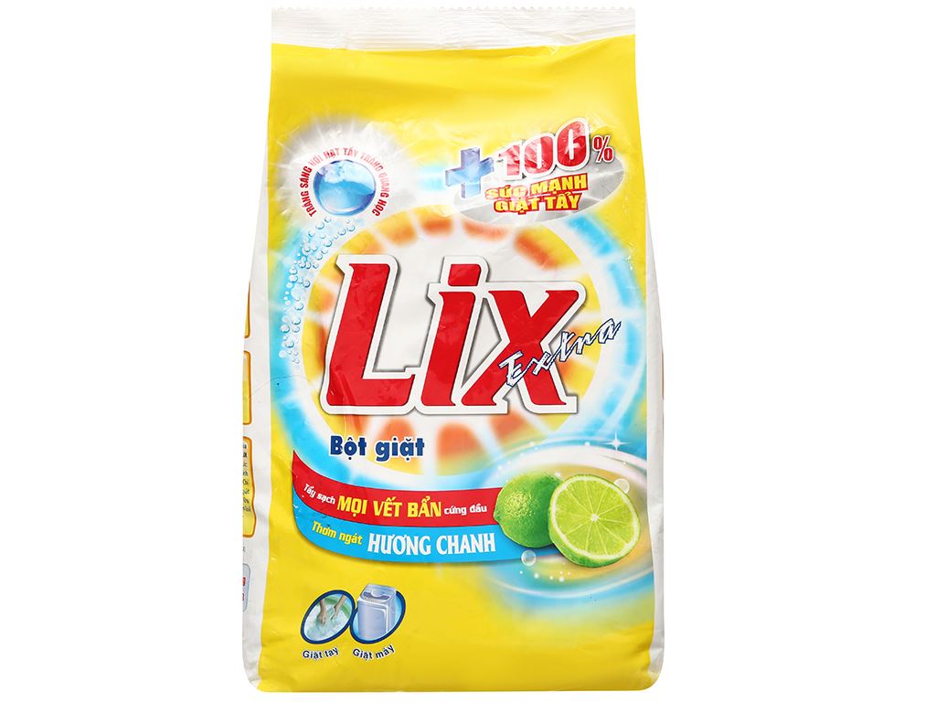 Bột giặt Lix Extra hương chanh 5.5kg 6