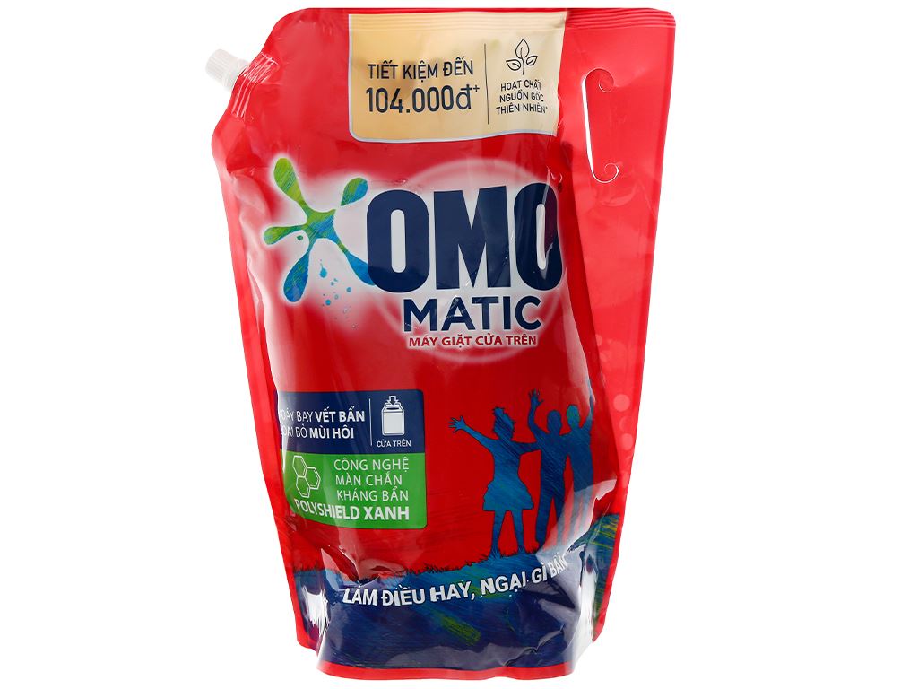 Nước giặt OMO Matic cửa trên giúp quần áo sạch bẩn khử mùi toàn diện túi 3.8 lít 1