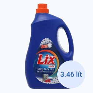 Nước giặt Lix Matic hương nước hoa chai 3.46 lít