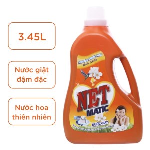 Nước giặt NET Matic hương nước hoa thiên nhiên can 3.45 lít