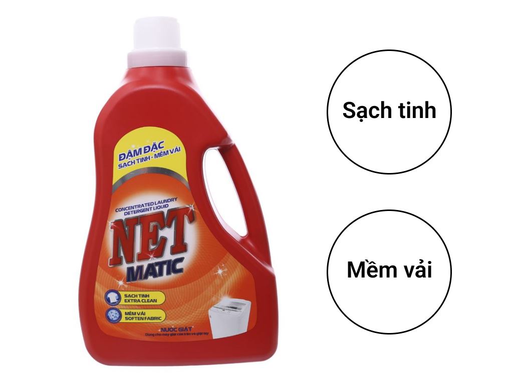 Nước giặt NET Matic đậm đặc chai 3.45 lít 2