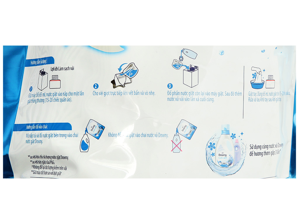 Nước giặt Downy biển xanh tươi mát túi 1.95 lít 11