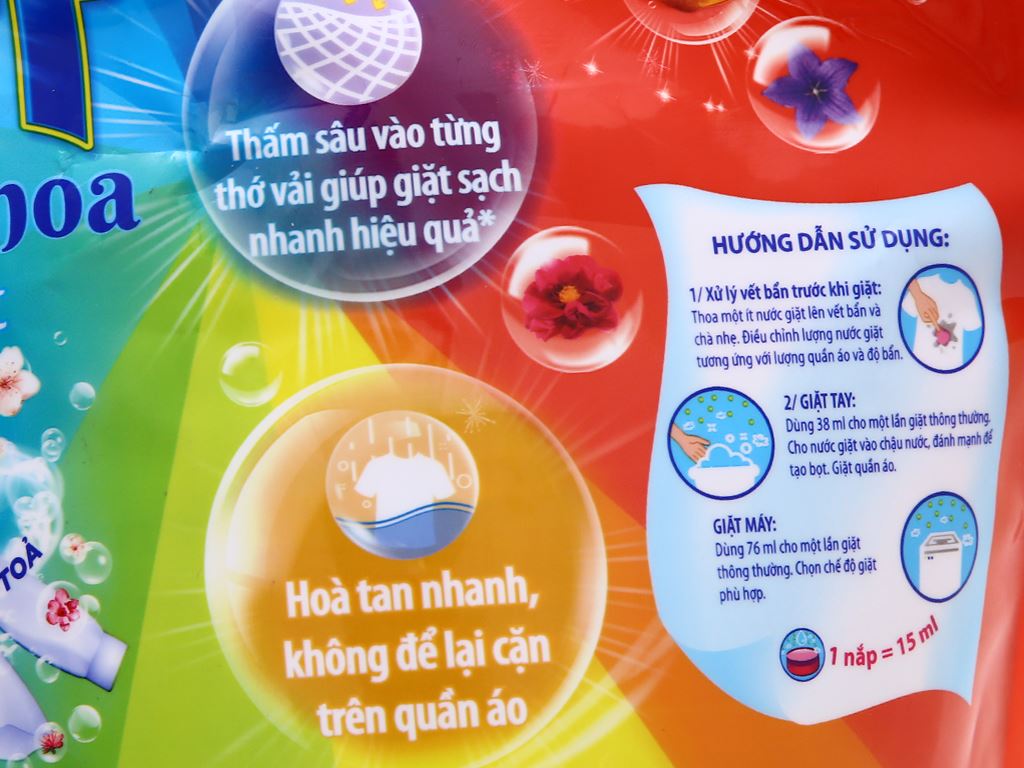 Nước giặt Surf hương nước hoa túi 3 lít 8
