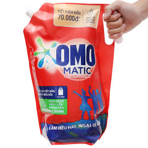 Nước giặt OMO Matic bền đẹp cửa trên túi 3.1kg