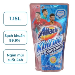 Nước giặt Attack khử mùi hương tự tin túi 1.15 lít