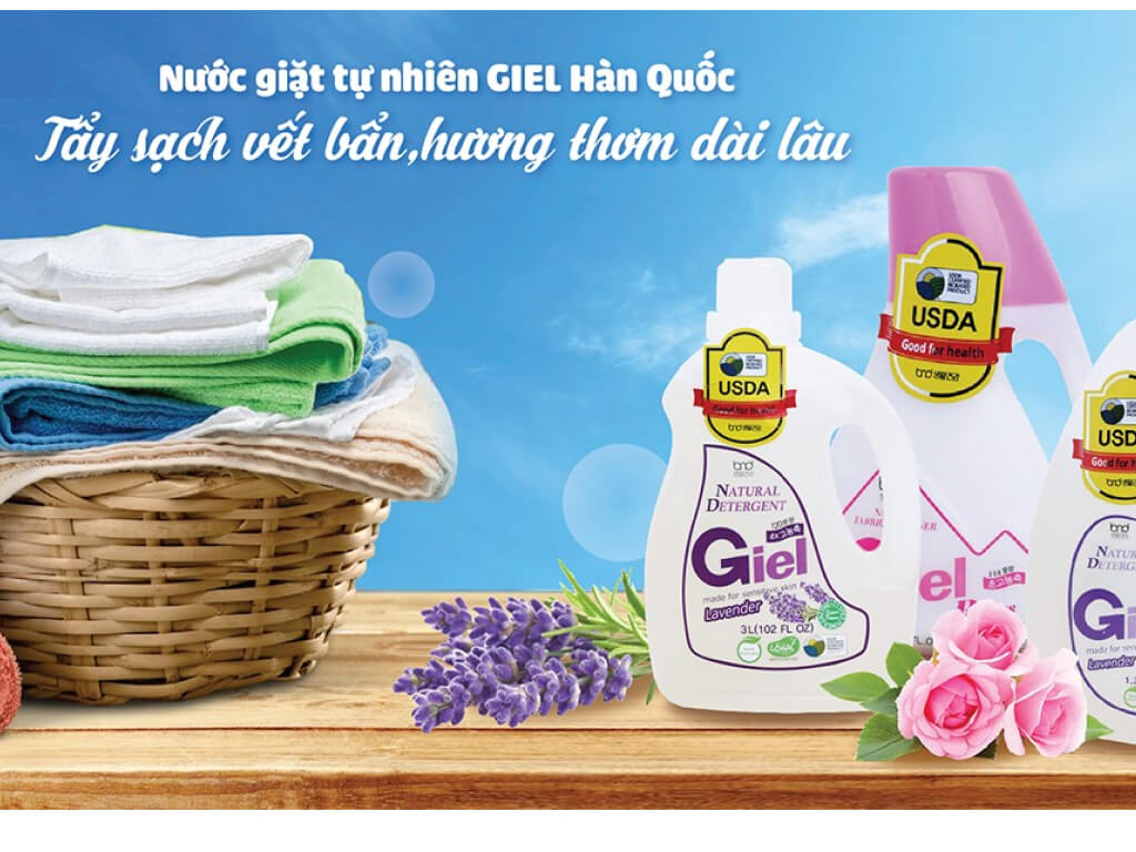 Nước giặt hữu cơ sinh học Giel hương Lavender chai 3 lít 2