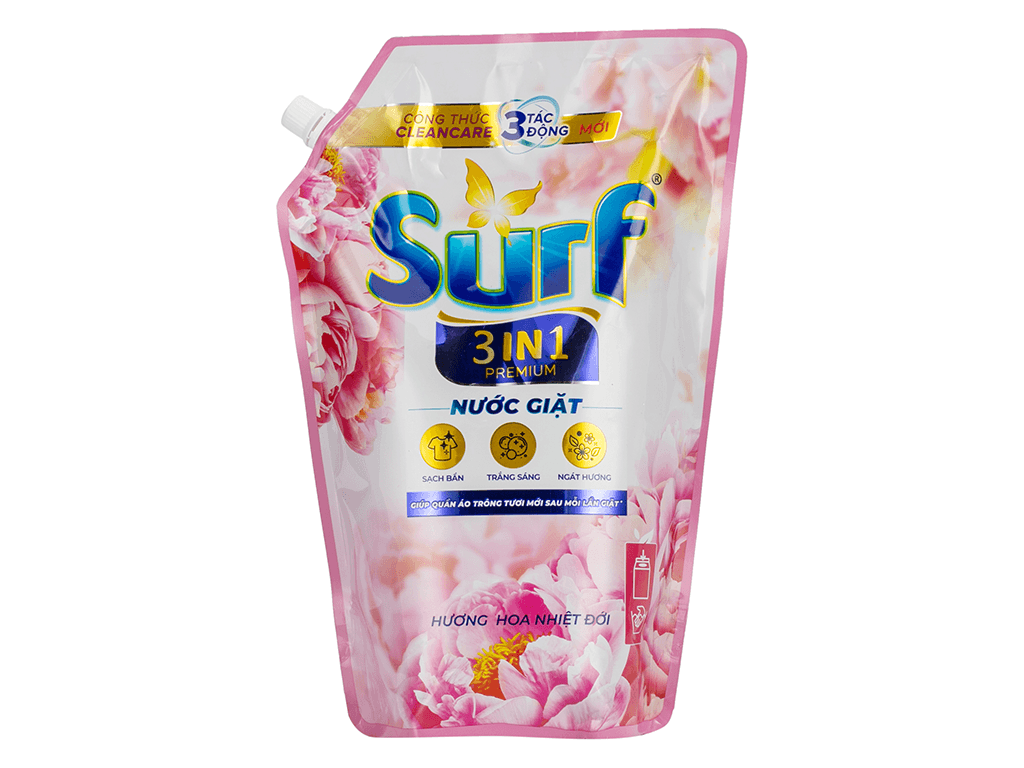 Nước giặt Surf cao cấp 3 trong 1 hương hoa nhiệt đới túi 2.1 lít 6