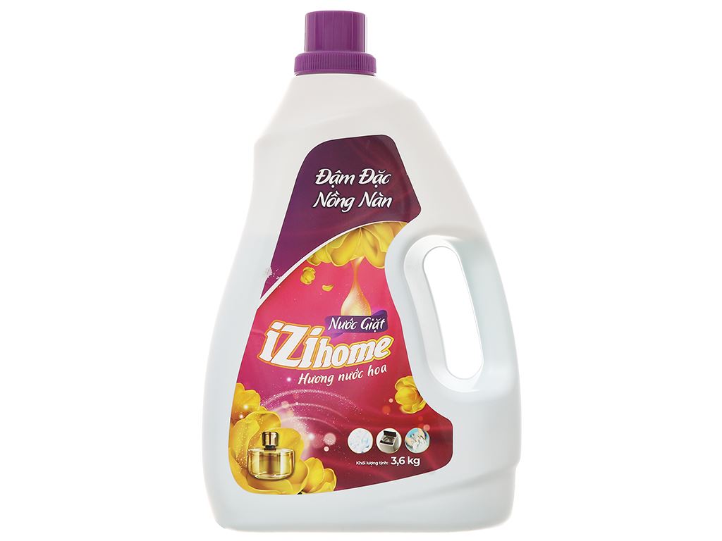 Nước giặt IZI HOME đậm đặc nồng nàn hương nước hoa chai 3.5 lít 1