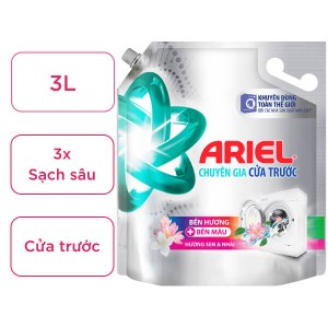 Nước giặt Ariel chuyên gia cửa trước hương sen nhài túi 3 lít