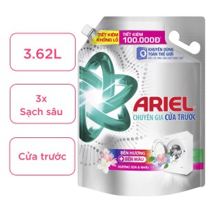 Nước giặt Ariel chuyên gia cửa trước hương sen nhài túi 3.62 lít