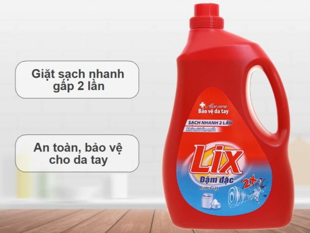 Nước giặt Lix đậm đặc can 3.46 lít 2