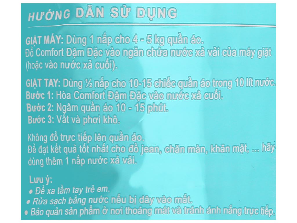 Nước xả vải Comfort hương nước hoa thiên nhiên lillie túi 1.5 lít 4