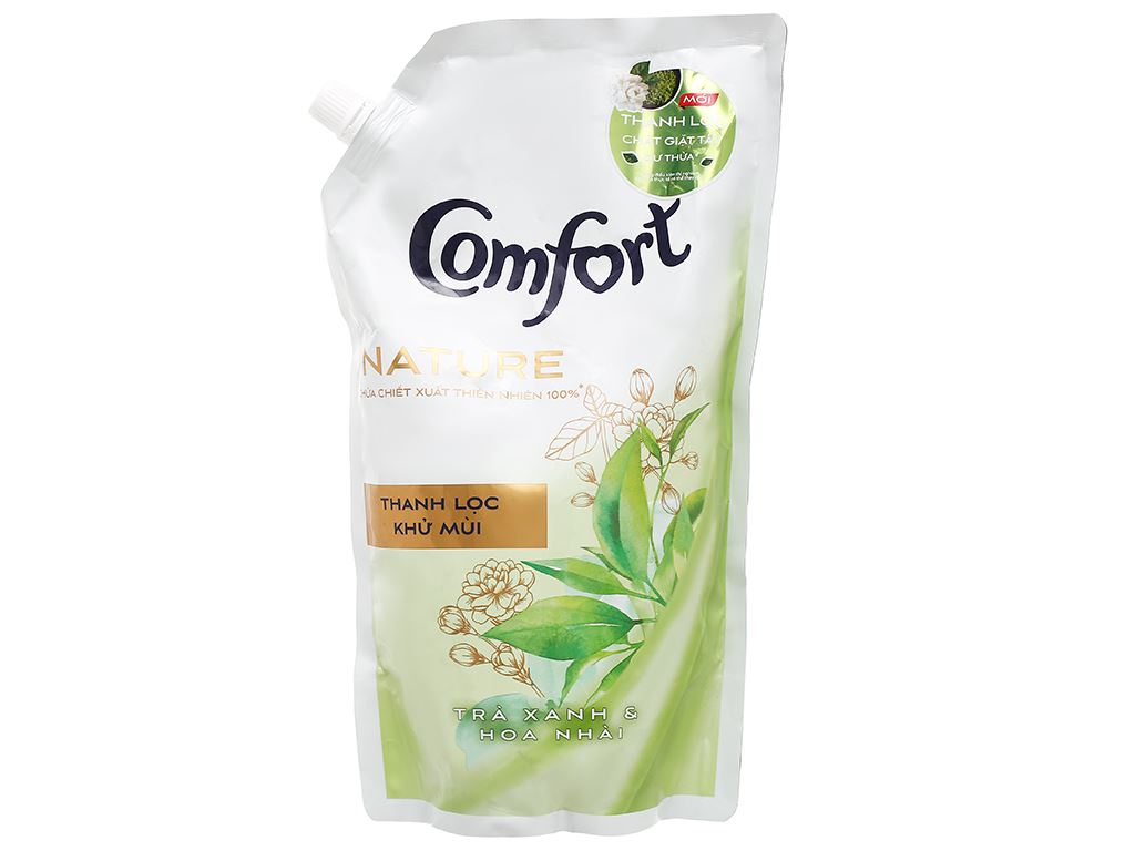 Nước xả vải Comfort Nature chiết xuất trà xanh và hoa nhài túi 1.5 lít 1