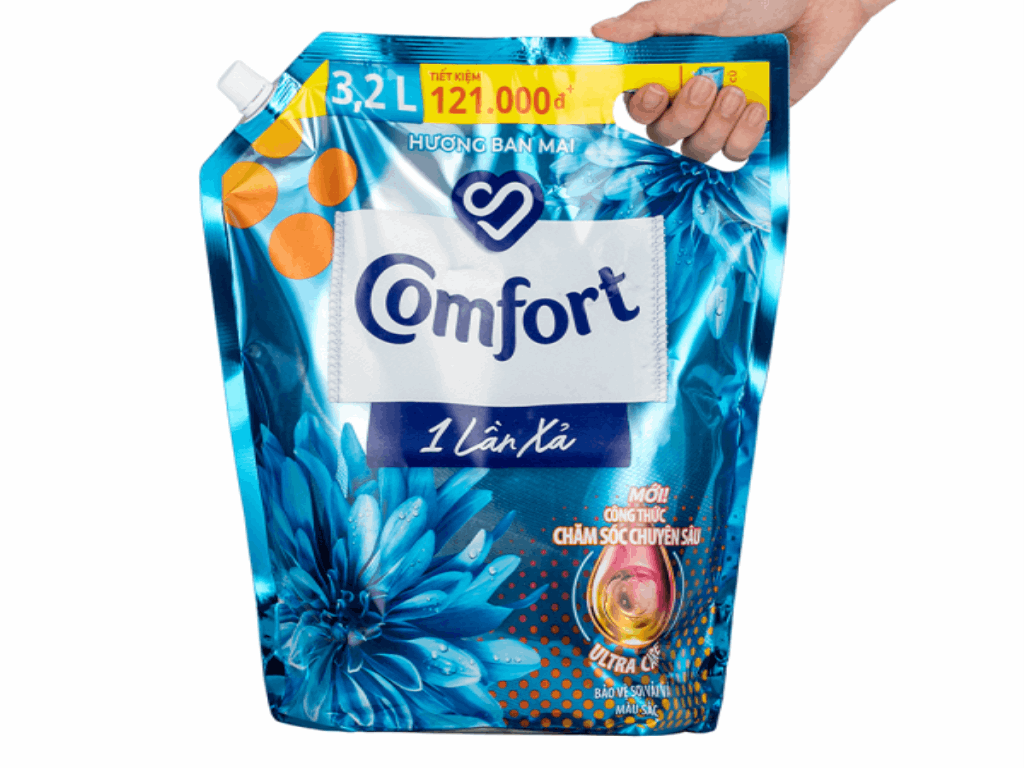 Nước xả vải giữ màu Comfort một lần xả hương ban mai túi 3.2 lít 8