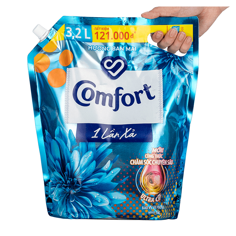 Nước xả Comfort 1 Lần Xả hương ban mai túi 2.8 lít 22