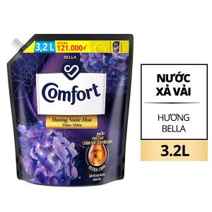 Nước xả vải Comfort giữ màu và bền vải hương nước hoa thiên thiên Bella túi 3.2 lít