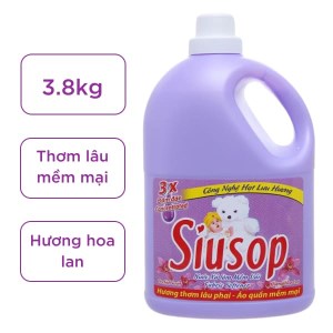 Nước xả vải Siusop 3x đậm đặc hương hoa lan can 3.8kg