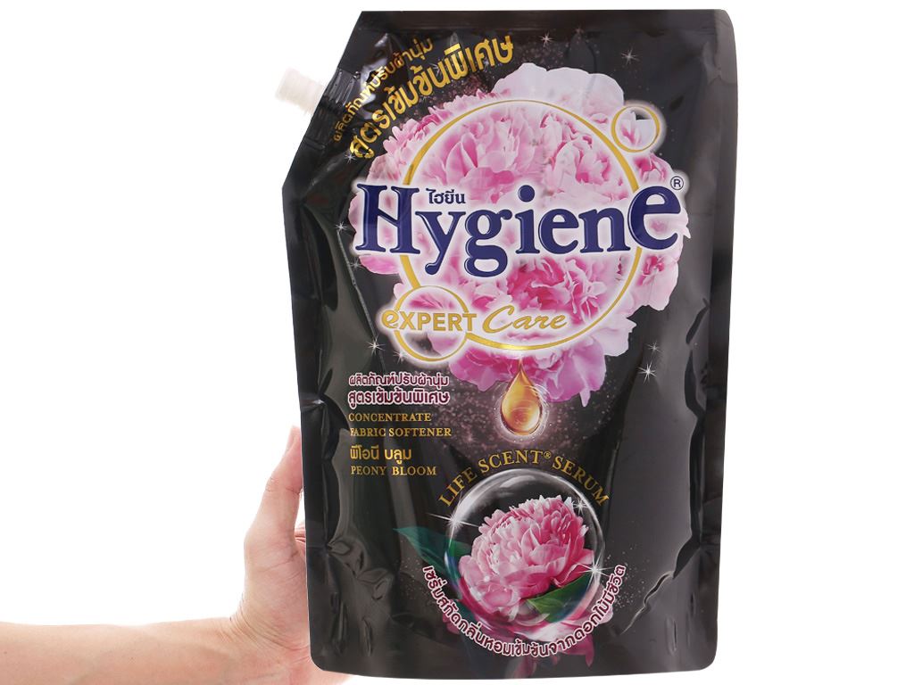 Nước xả vải Hygiene Expert Care đen hương hoa túi 1.3 lít 4