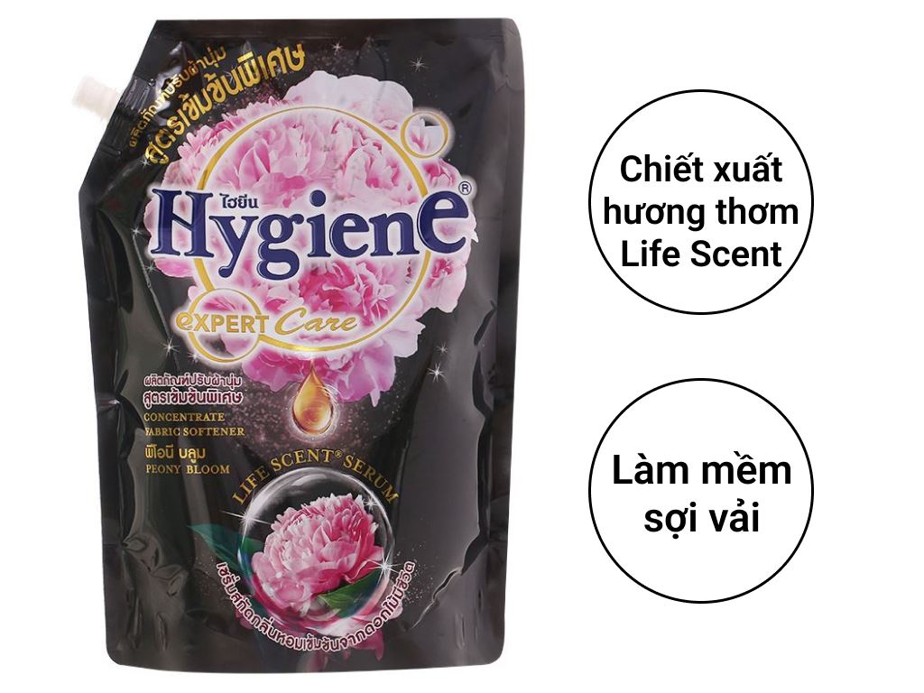 Nước xả vải Hygiene Expert Care đen hương hoa túi 1.3 lít 2