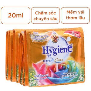 12 gói nước xả vải Hygiene Expert Care cam 20ml