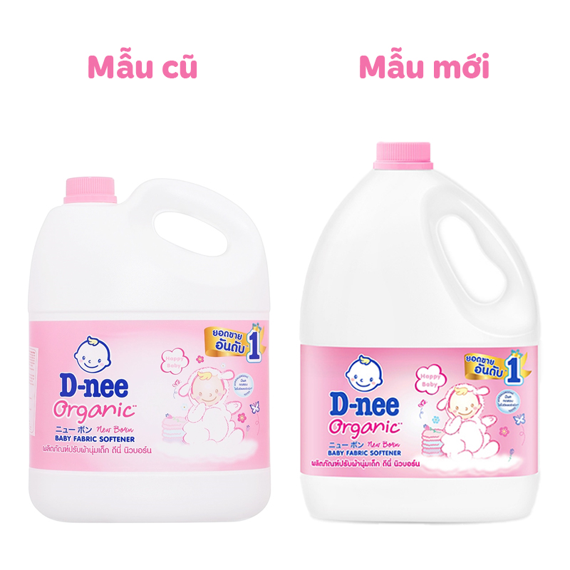 Nước xả quần áo cho bé D-nee Trắng hương sữa can 2.8 lít 5