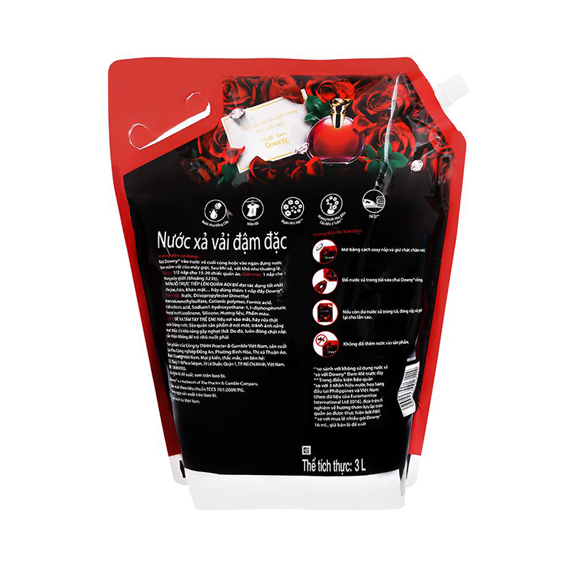 Nước xả Downy Đam Mê hương nước hoa túi 3.5 lít 11