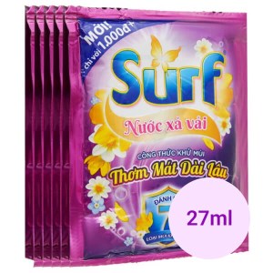 10 gói nước xả vải Surf hương cỏ hoa lôi cuốn 27ml