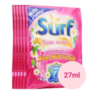 10 gói nước xả vải Surf hương cỏ lan tỏa 27ml