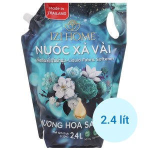 Nước xả vải IZI HOME hương hoa say đắm túi 2.4 lít