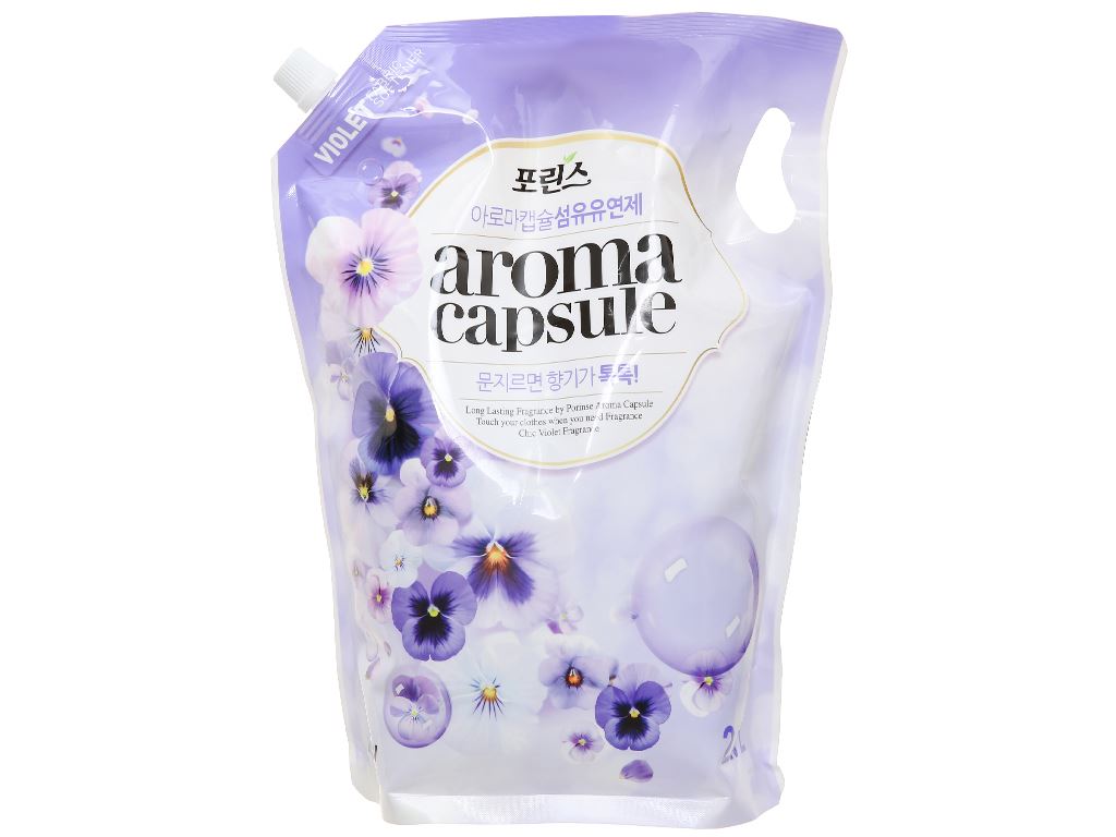 Nước xả mềm vải Aroma Capsule hương hoa violet túi 2.1 lít 1