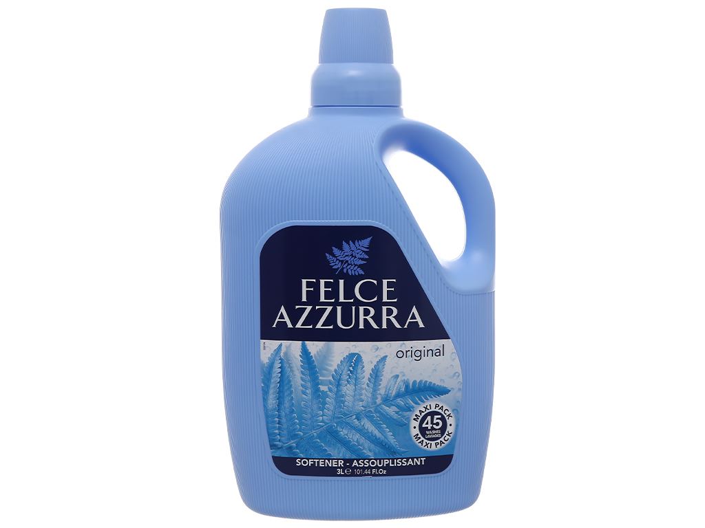 Nước xả vải đậm đặc nước hoa Felce Azzurra hương cổ điển chai 3 lít 1