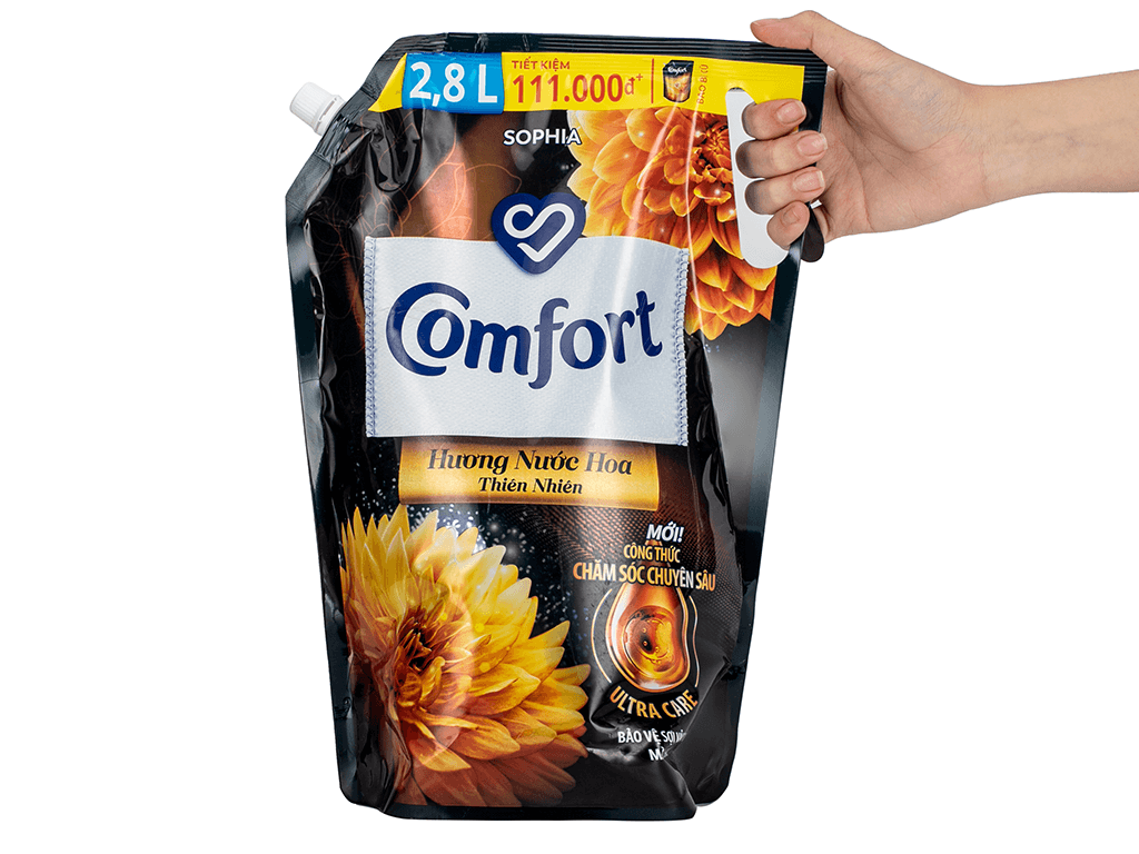 Nước xả vải Comfort giữ màu và bền vải hương nước hoa thiên thiên Sofia với công thức chăm sóc chuyên sâu túi 2.8 lít 13