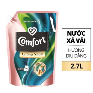 Nước xả vải Comfort đậm đặc chống nhăn hương dịu dàng túi 2.7 lít